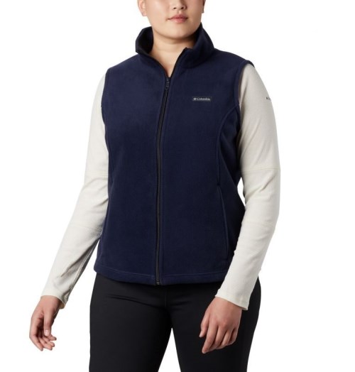 Women's Columbia Benton Springs Vest Navy | Plus Size CA-X60A8